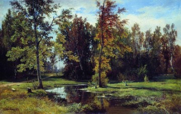 bosque de abedules 1871 paisaje clásico Ivan Ivanovich árboles Pinturas al óleo